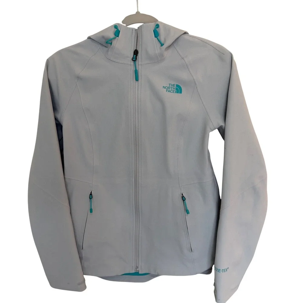 The North Face Women's Apex Flex Gore Tex Full Zip Jacket XS Gray/Teal NEW! - Picture 2 of 8